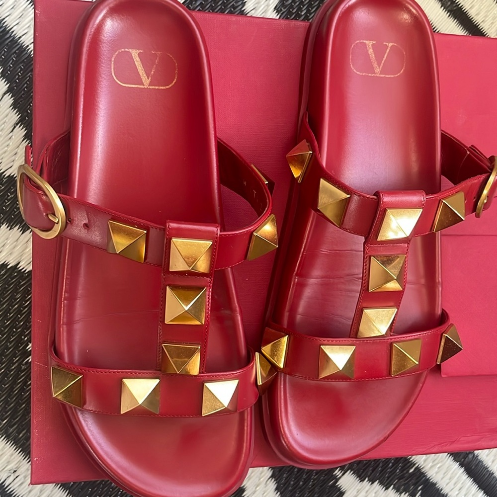 Valentino Roman stud slides